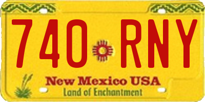 NM license plate 740RNY