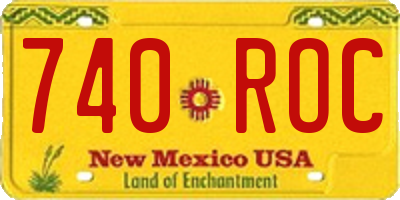 NM license plate 740ROC