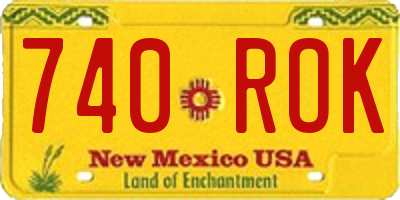 NM license plate 740ROK