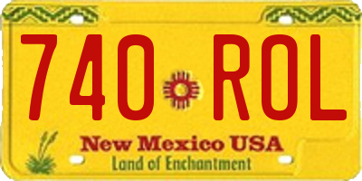 NM license plate 740ROL
