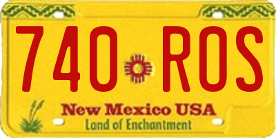 NM license plate 740ROS