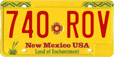 NM license plate 740ROV