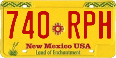 NM license plate 740RPH