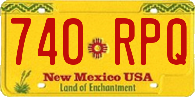 NM license plate 740RPQ