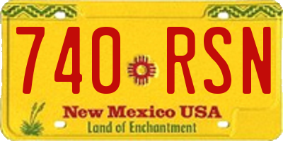 NM license plate 740RSN