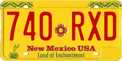 NM license plate 740RXD