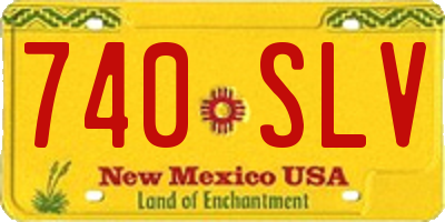 NM license plate 740SLV