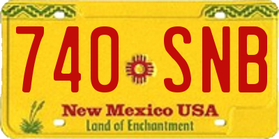 NM license plate 740SNB