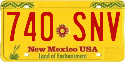 NM license plate 740SNV