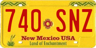 NM license plate 740SNZ