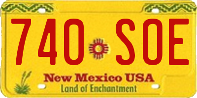 NM license plate 740SOE