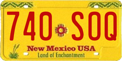 NM license plate 740SOQ