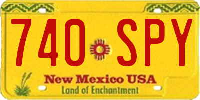 NM license plate 740SPY
