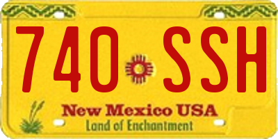 NM license plate 740SSH