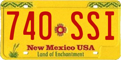 NM license plate 740SSI