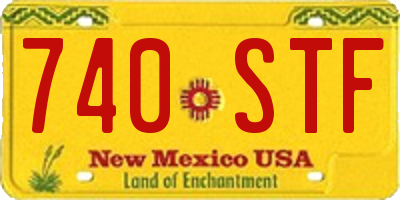 NM license plate 740STF