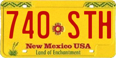 NM license plate 740STH