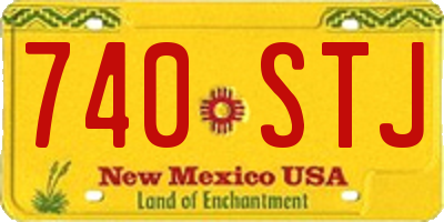 NM license plate 740STJ
