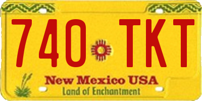 NM license plate 740TKT