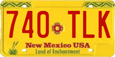 NM license plate 740TLK