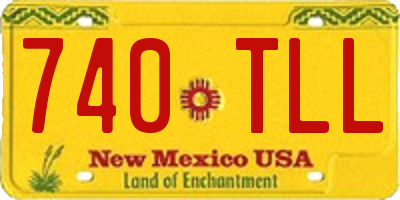 NM license plate 740TLL
