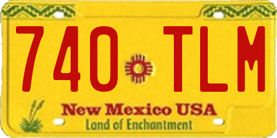 NM license plate 740TLM