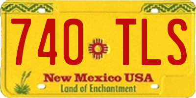 NM license plate 740TLS