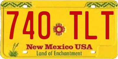 NM license plate 740TLT