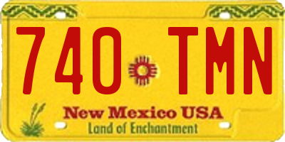 NM license plate 740TMN