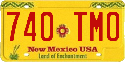 NM license plate 740TMO