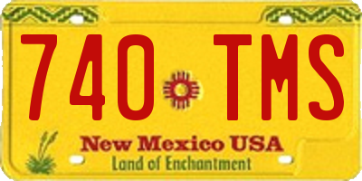 NM license plate 740TMS