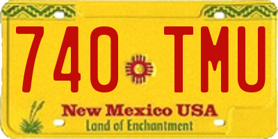 NM license plate 740TMU