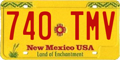 NM license plate 740TMV