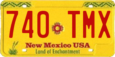 NM license plate 740TMX