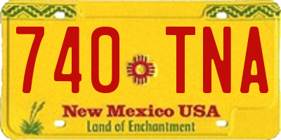 NM license plate 740TNA