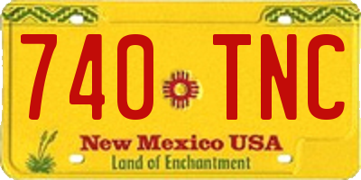 NM license plate 740TNC