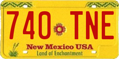 NM license plate 740TNE
