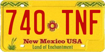 NM license plate 740TNF