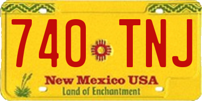 NM license plate 740TNJ