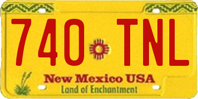 NM license plate 740TNL