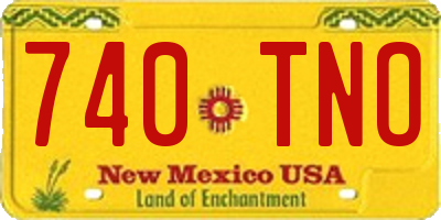 NM license plate 740TNO