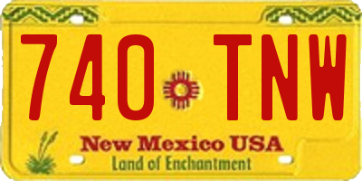 NM license plate 740TNW