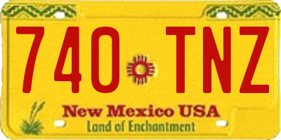 NM license plate 740TNZ