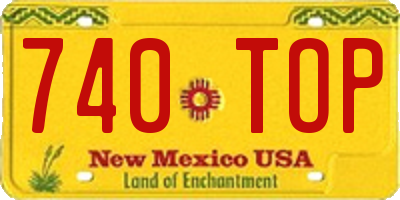 NM license plate 740TOP