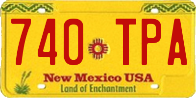 NM license plate 740TPA
