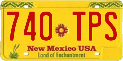 NM license plate 740TPS