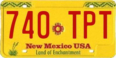 NM license plate 740TPT