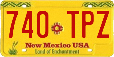 NM license plate 740TPZ