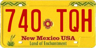 NM license plate 740TQH