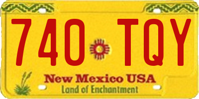 NM license plate 740TQY